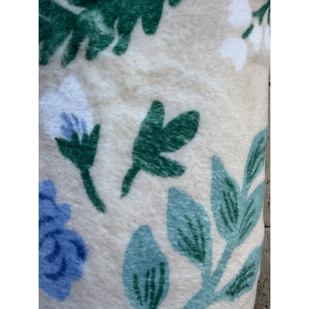 Rifle‎ Paper Co x Loloi Delilah Bath Rug 20x60 Floral Blue Cream Runner NEW